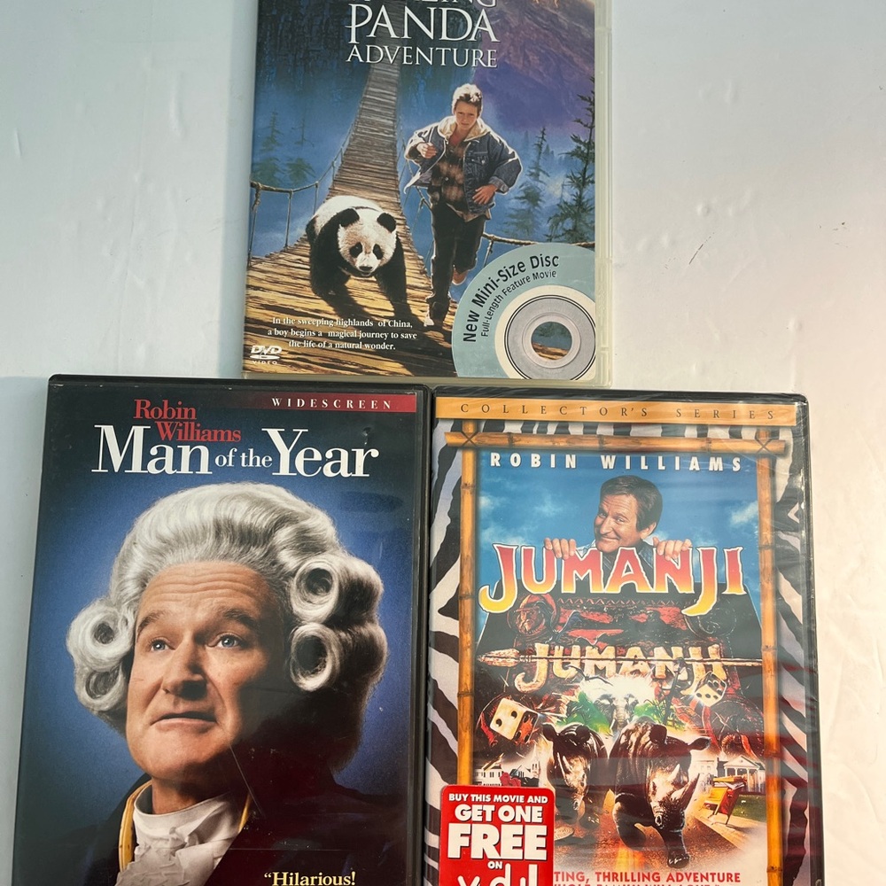 DVD Collection: Jumanji, Man of the Year, Panda Adventure